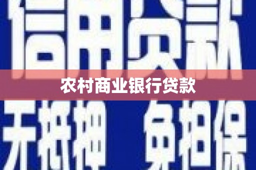 临海农村商业银行贷款