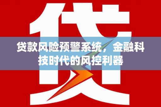 临海贷款风险预警系统，金融科技时代的风控利器