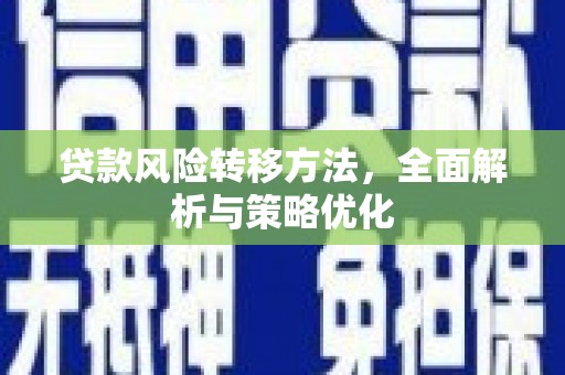 临海贷款风险转移方法，全面解析与策略优化