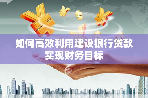 临海如何高效利用建设银行贷款实现财务目标