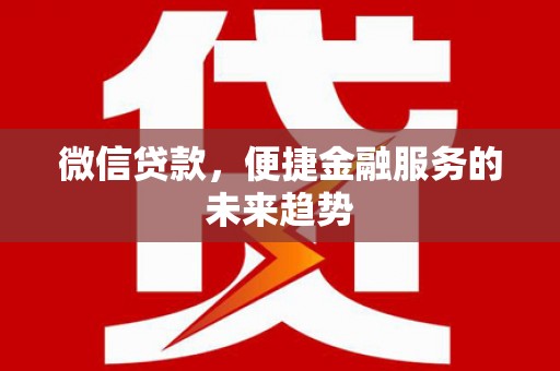 临海微信贷款，便捷金融服务的未来趋势