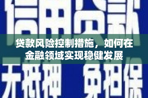 临海贷款风险控制措施，如何在金融领域实现稳健发展