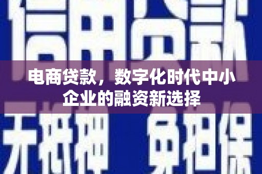 临海电商贷款，数字化时代中小企业的融资新选择