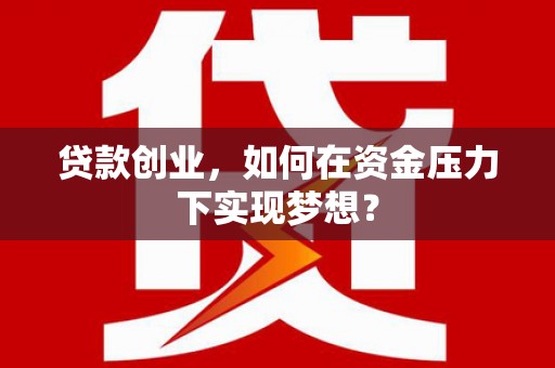 临海贷款创业，如何在资金压力下实现梦想？