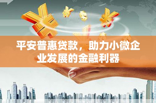 临海平安普惠贷款，助力小微企业发展的金融利器