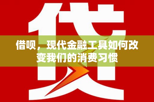 临海借呗，现代金融工具如何改变我们的消费习惯