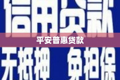 临海平安普惠贷款