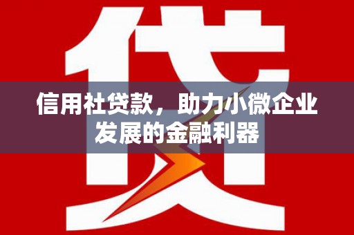 临海信用社贷款，助力小微企业发展的金融利器