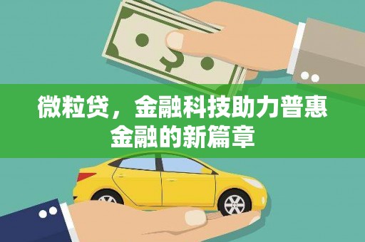 临海微粒贷，金融科技助力普惠金融的新篇章